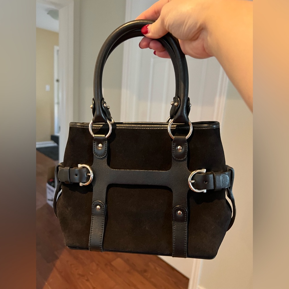 Salvatore Ferragamo Black Mini Bag with Structured Design